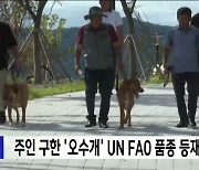 주인 구한 '오수개' UN FAO 품종 등재 기념행사