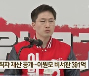 고위공직자 재산 공개…이원모 비서관 391억