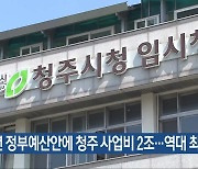 내년 정부예산안에 청주 사업비 2조…역대 최대