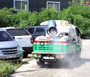 아프리카돼지열병 밟여으로 양돈농장 주변 방역