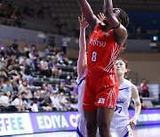 [24박신자컵] ‘WJBL 챔피언 나가신다’ 후지쯔, 신한은행 21점 차 완파