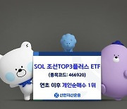 신한운용 ‘SOL 조선TOP3 플러스’ 국내주식형 개인 순매수 1위