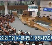 경기도의회 국힘, K-컬처밸리 행정사무조사 발의