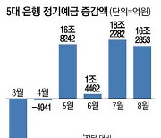 "금리 인하 전에 막차 타자" 8월 정기예금에 16조몰려