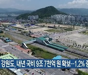 강원도, 내년 국비 9조 7천억 원 확보…1.2% 증가