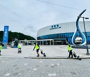 "귀향객에 쾌적한 추석을" 강릉시, 강릉역 일대 방역소독