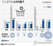 [그래픽] 주요 품목별 소비자물가