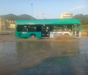 시흥시청역 인근 상수도관 파열... 도로 침수되고 단수