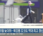 동해안 9월 늦더위…북강릉 32.9도 역대 최고 경신