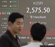 코스피 장중 하락 전환해 2,570대 마감