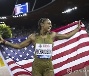 리처드슨, 취리히 육상 여자 100ｍ 우승…파리 올림픽 패배 설욕