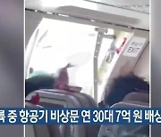 “착륙 중 항공기 비상문 연 30대 7억 원 배상”