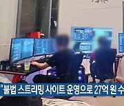 “불법 스트리밍 사이트 운영으로 27억 원 수익”