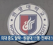 의대 중도 탈락…원광대 11명·전북대 10명