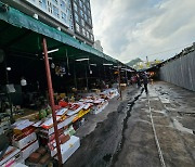 마산 청과시장 피해 상인들, 경남도 소유지서 임시 영업