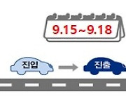 ‘15~18일’ 추석 연휴 고속도로 통행료 면제