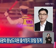 ‘음주측정 거부’ 최광희 충남도의원 출석정지 30일 징계