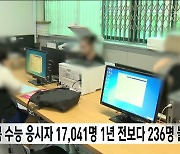 전북 수능 응시자 17,041명 1년 전보다 236명 늘어