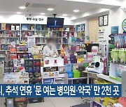 서울시, 추석 연휴 ‘문 여는 병의원·약국’ 만 2천 곳