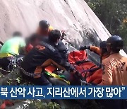 “전북 산악 사고, 지리산에서 가장 많아”