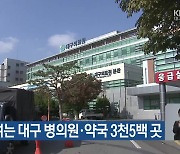 추석 문 여는 대구 병의원·약국 3천5백 곳