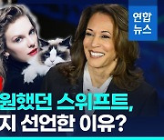 [영상] "자식 없이 고양이 기르는 여자" 테일러 스위프트, 해리스 지지