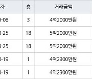 수원 화서동 화서역 블루밍푸른숲아파트 59㎡ 4억2000만원에 거래