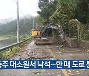 충주 대소원서 낙석…한 때 도로 통제