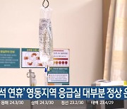 ‘추석 연휴’ 영동지역 응급실 대부분 정상 운영