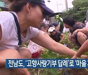 전남도, ‘고향사랑기부 답례’로 ‘마을 체험’ 시행