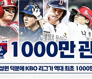 KBO 리그 최초 1,000만 관중 돌파 기념 감사 이벤트 진행