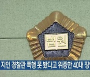 지인 경찰관 폭행 못 봤다고 위증한 40대 징역형