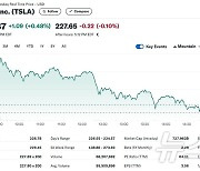 미증시 혼조에도 테슬라 0.48% 상승 마감