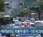 제주 하이브리드 자동차 증가…1년 새 25%↑