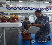 해군 순항훈련전단, 추석맞이 함상 차례