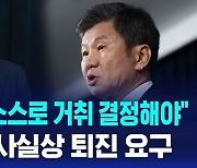 [AI D리포트] "정몽규, 스스로 거취 결정해야" 유인촌, 사실상 퇴진 요구