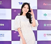 [TD포토] 김지성 '화이트 시스루 드레스'