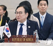 동아시아정상회의 경제장관회의 참석한 정인교 본부장