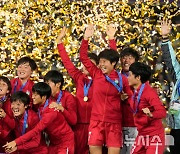 북한 여자 축구, U-20 월드컵 세 번째 우승 달성 [뉴시스Pic]