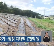 집중호우 피해 증가…전남 잠정 피해액 179억 원