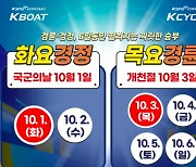 10월 첫 주 화·수요일→경정, 목~일요일→경륜 개최