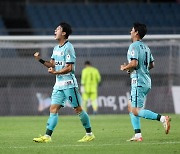 '징크스 털어냈다' 안산그리너스FC, 충북청주FC와 홈 경기 3-2 승리…박준배 극적 결승골