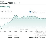 엔비디아 4% 급등, 반도체지수도 1.31% 상승(종합)