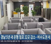 경남 5년 새 은행 점포 32곳 감소…비수도권 세 번째