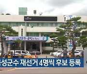 영광·곡성군수 재선거 4명씩 후보 등록