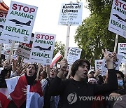 Britain Israel Lebanon Protest