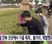 10월 전북 곳곳에서 가을 축제.. 볼거리, 체험행사 풍성