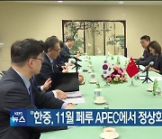 “한중, 11월 페루 APEC에서 정상회담 공감대”