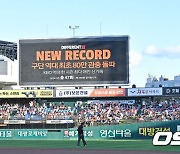 한화 대전구장 고별전서 시즌 80만 관중 돌파 및 총 47회 KBO 최다 매진 신기록 달성 [사진]