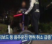 ​“킥보드 등 음주운전 면허 취소 급증”